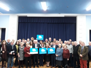 John is pictured with Conservative activists and with Eddisbury MP Antionette Sandbach, Congleton MP Fiona Bruce and Crewe and Nantwich Parliamentary candidate, Dr Kieran Mullan.